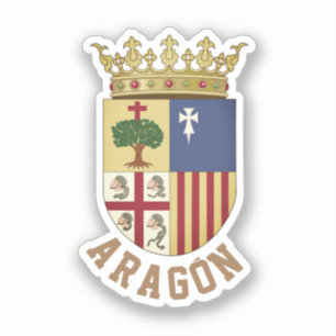 Wapen van Aragón (autonome gemeenschap) Spanje Sticker