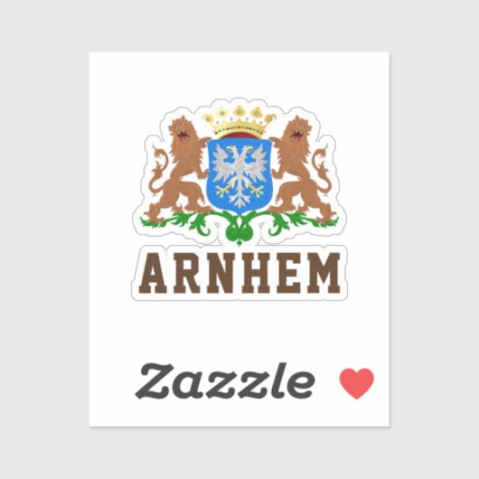 Wapen van Arnhem, Nederland Sticker (Vel)