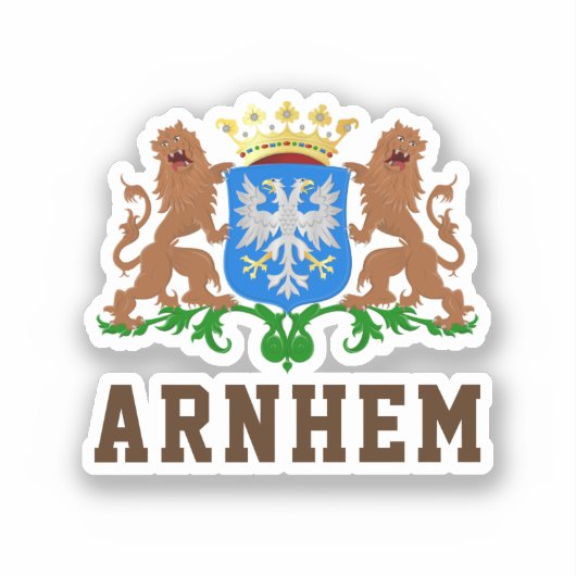 Wapen van Arnhem, Nederland Sticker (Voorkant)