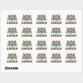 Wapen van Arnhem, Nederland Vierkante Sticker (Vel)