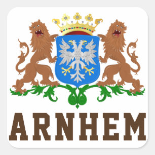 Wapen van Arnhem, Nederland Vierkante Sticker