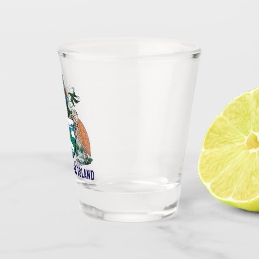 Wapen van Ascension Island Shot Glas (Rechts)