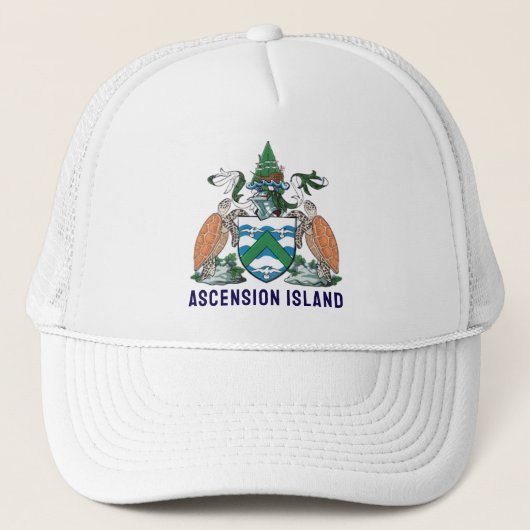 Wapen van Ascension Island Trucker Pet (Voorkant)