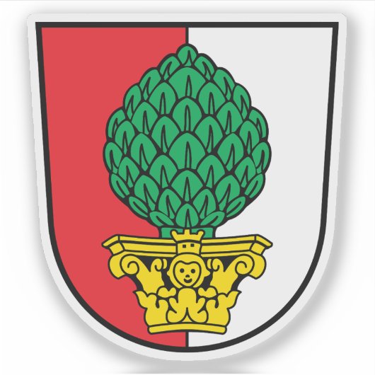 Wapen van Augsburg, Duitsland Sticker (Voorkant)