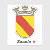 Wapen van Baden-Baden, Duitsland Sticker (Vel)