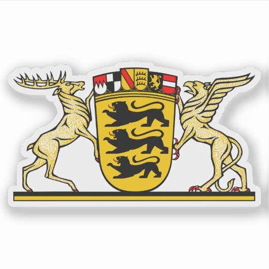 Wapen van Baden-Württemberg, Duitsland Sticker (Voorkant)