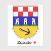 Wapen van Bakar, Kroatië Sticker (Vel)