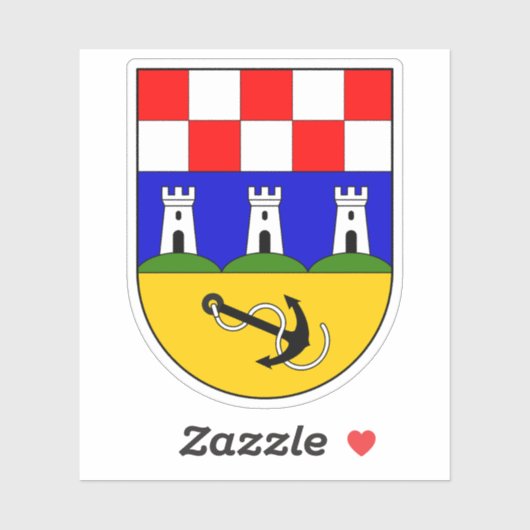 Wapen van Bakar, Kroatië Sticker (Vel)