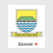Wapen van Bandung, Indonesië Sticker (Vel)