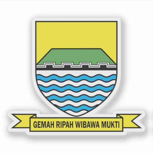 Wapen van Bandung, Indonesië Sticker (Voorkant)