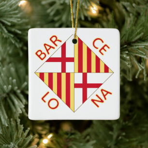 Wapen van Barcelona Keramisch Ornament