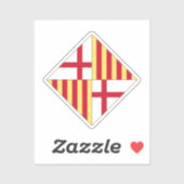 Wapen van Barcelona (zonder kroon) Sticker (Vel)