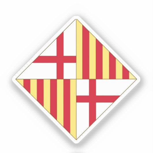 Wapen van Barcelona (zonder kroon) Sticker (Voorkant)
