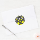 Wapen van Barnett Ronde Sticker (Envelop)