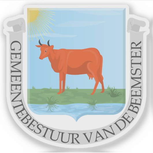Wapen van Beemster, Nederland Sticker (Voorkant)
