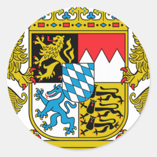 Wapen van Beieren (Duitsland) Ronde Sticker