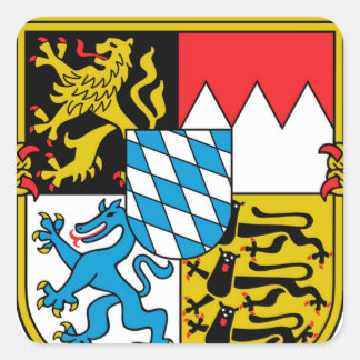Wapen van Beieren (Duitsland) Vierkante Sticker