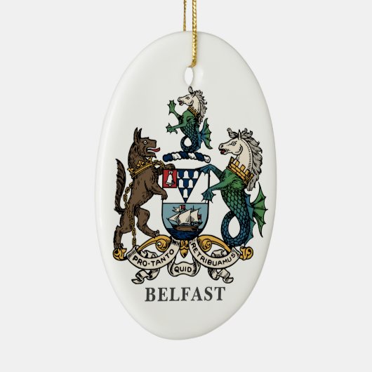 Wapen van Belfast Keramisch Ornament (Rechts)