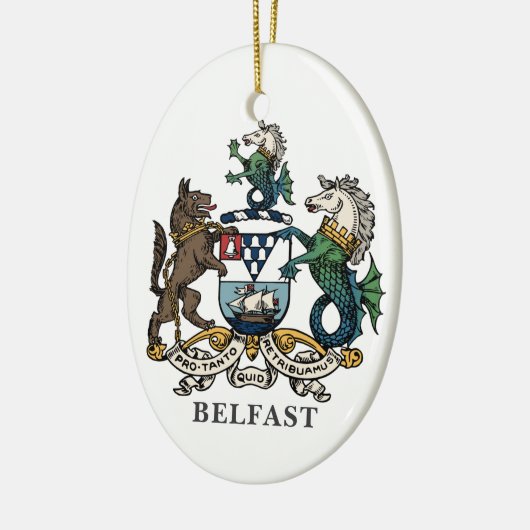 Wapen van Belfast Keramisch Ornament (Links)