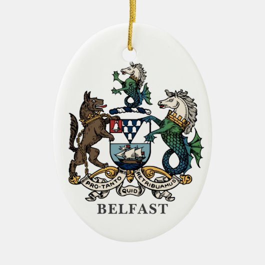 Wapen van Belfast Keramisch Ornament (Voorkant)