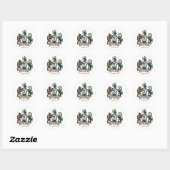 Wapen van Belfast Ronde Sticker (Vel)