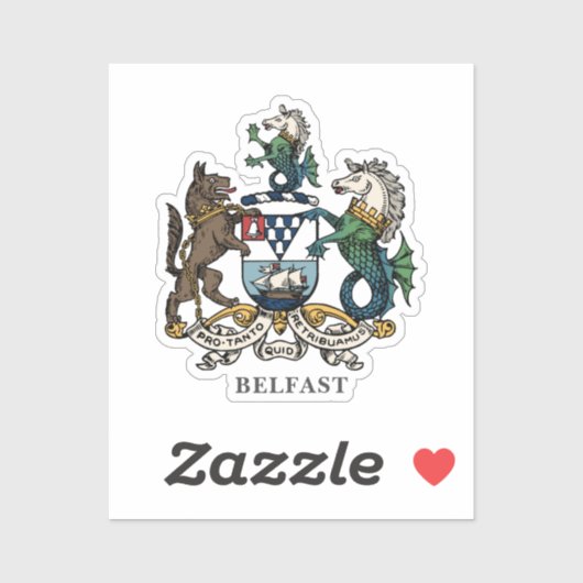 Wapen van Belfast Sticker (Vel)