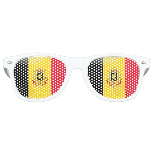 Wapen van België Retro Zonnebril (Voorkant)
