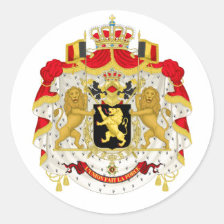 Wapen van België Ronde Sticker