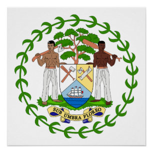 Wapen van Belize land symbool embleem vlag Perfect Poster