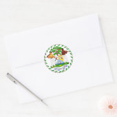 Wapen van Belize Ronde Sticker (Envelop)