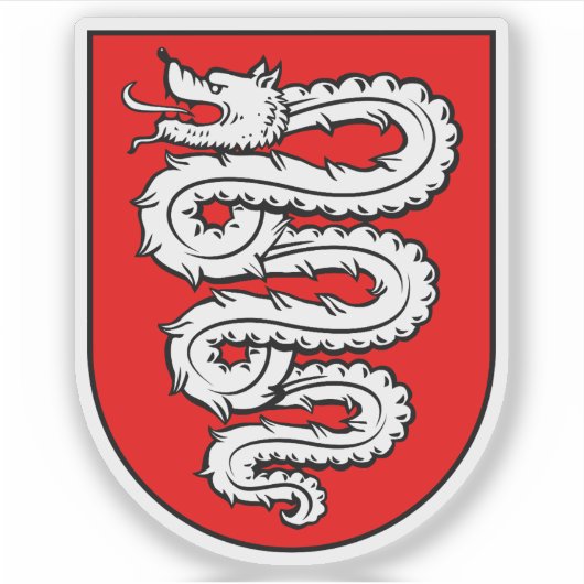 Wapen van Bellinzona, Zwitserland Sticker (Voorkant)