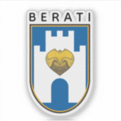 Wapen van Berat, Albanië Sticker (Voorkant)