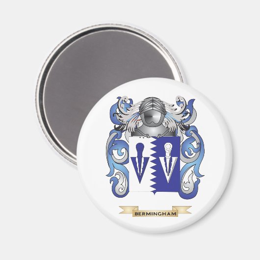 Wapen van Bermingham (Family Crest) Magneet (Voorkant / Achterkant)
