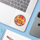 Wapen van Bhutan Sticker (Laptop met iPhone)
