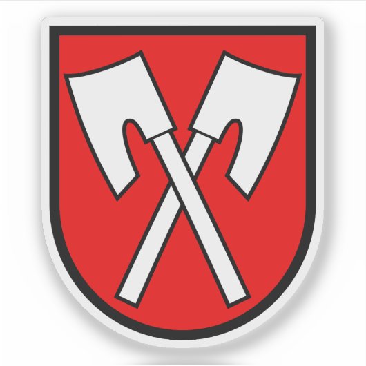 Wapen van Biel/Bienne, Zwitserland Sticker (Voorkant)