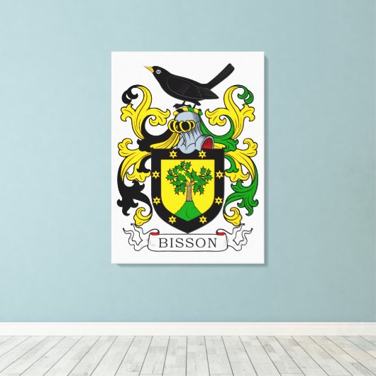 Wapen van Bisson Canvas Afdruk (Insitu (Houten vloer))