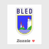 Wapen van Bled, Slovenië Sticker (Vel)