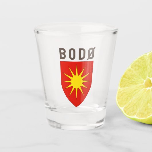 Wapen van Bodø - NOORWEGEN Shot Glas (Voorkant)
