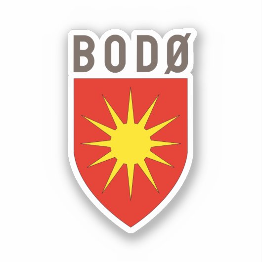 Wapen van Bodø - NOORWEGEN Sticker (Voorkant)