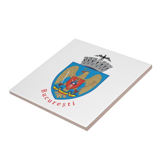 Wapen van Boekarest, Roemenië Tegeltje (Zijkant)