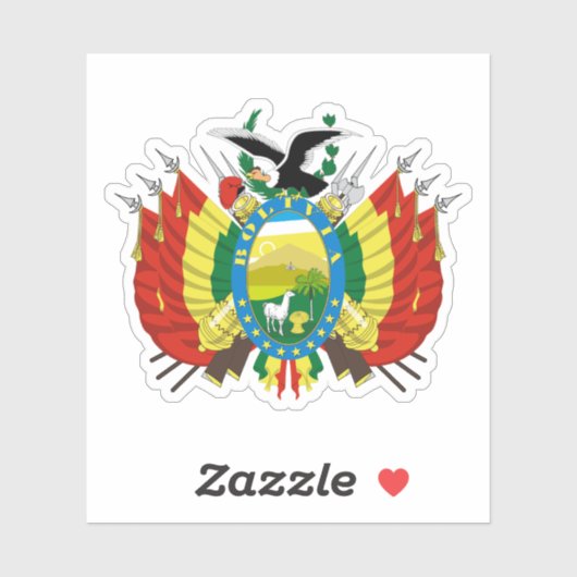 Wapen van Bolivia Sticker (Vel)