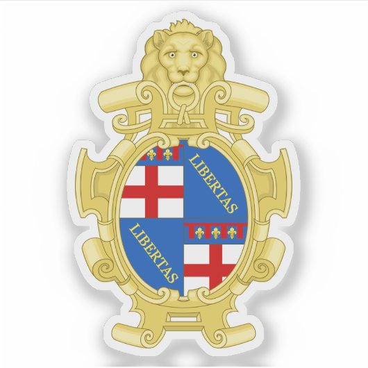 Wapen van Bologna, Italië Sticker (Voorkant)
