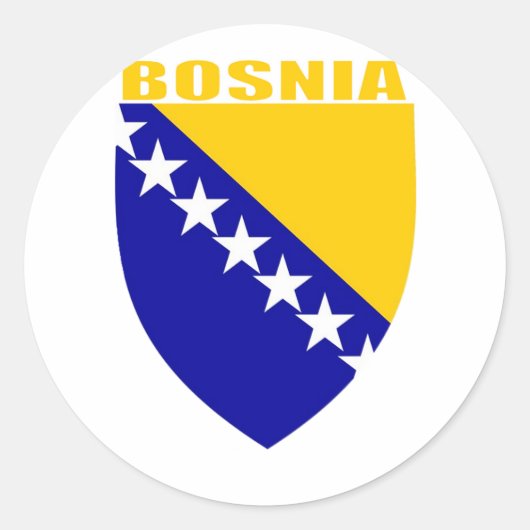 wapen van bosnië ronde sticker (Voorkant)