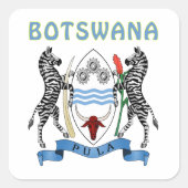 wapen van botswana vierkante sticker (Voorkant)