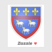 Wapen van Bourges, Cher, Centre-Val de Loire Sticker (Vel)