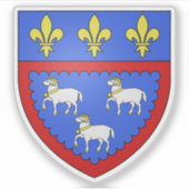 Wapen van Bourges, Cher, Centre-Val de Loire Sticker (Voorkant)