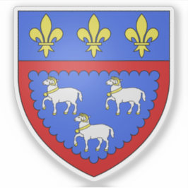 Wapen van Bourges, Cher, Centre-Val de Loire Sticker