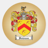 Wapen van Bowman Ronde Sticker (Voorkant)
