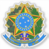Wapen van Brazilië (1971-1992) Sticker (Voorkant)