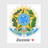Wapen van Brazilië (1992-cadeau, variant #1) Sticker (Vel)